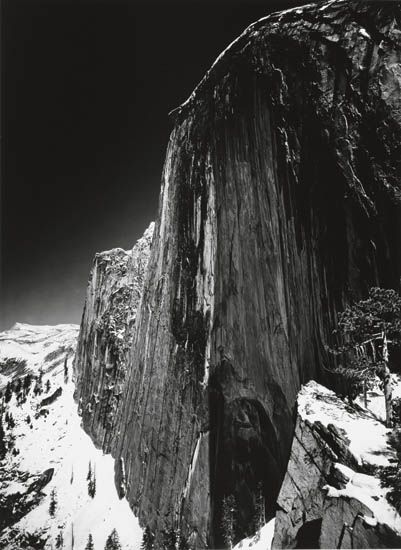 ADAMS, ANSEL (1902-1984) "Monolith, The Face of Half Dome, Yosemite National Park, California."